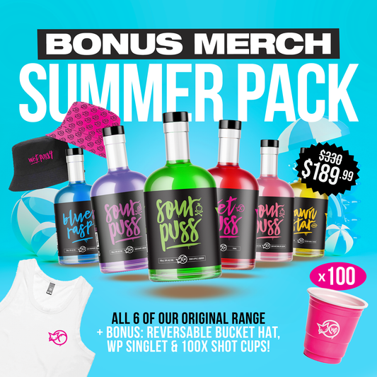 WP Summer Sesh Pack + FREE Bucket Hat, Singlet And Shot Cups - 80Proof 