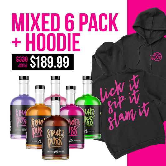 Sour Puss mixed 6 + Free Hoodie - 80Proof