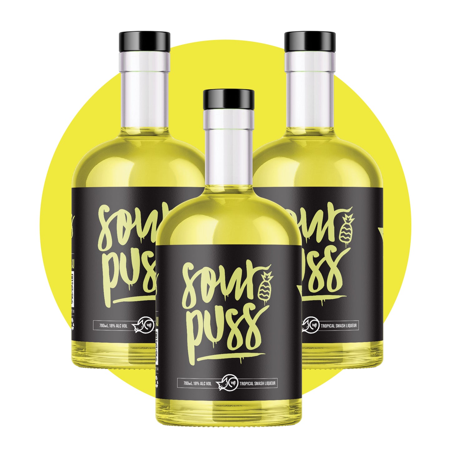 Sour Puss Tropical Smash 3 x 700ml - 80Proof