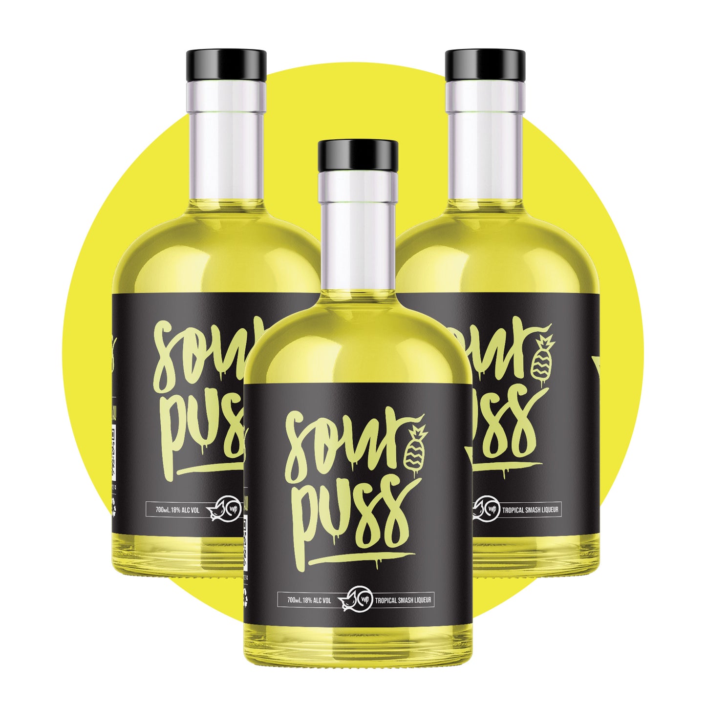 Sour Puss Tropical Smash 3 x  700ml - 80Proof 