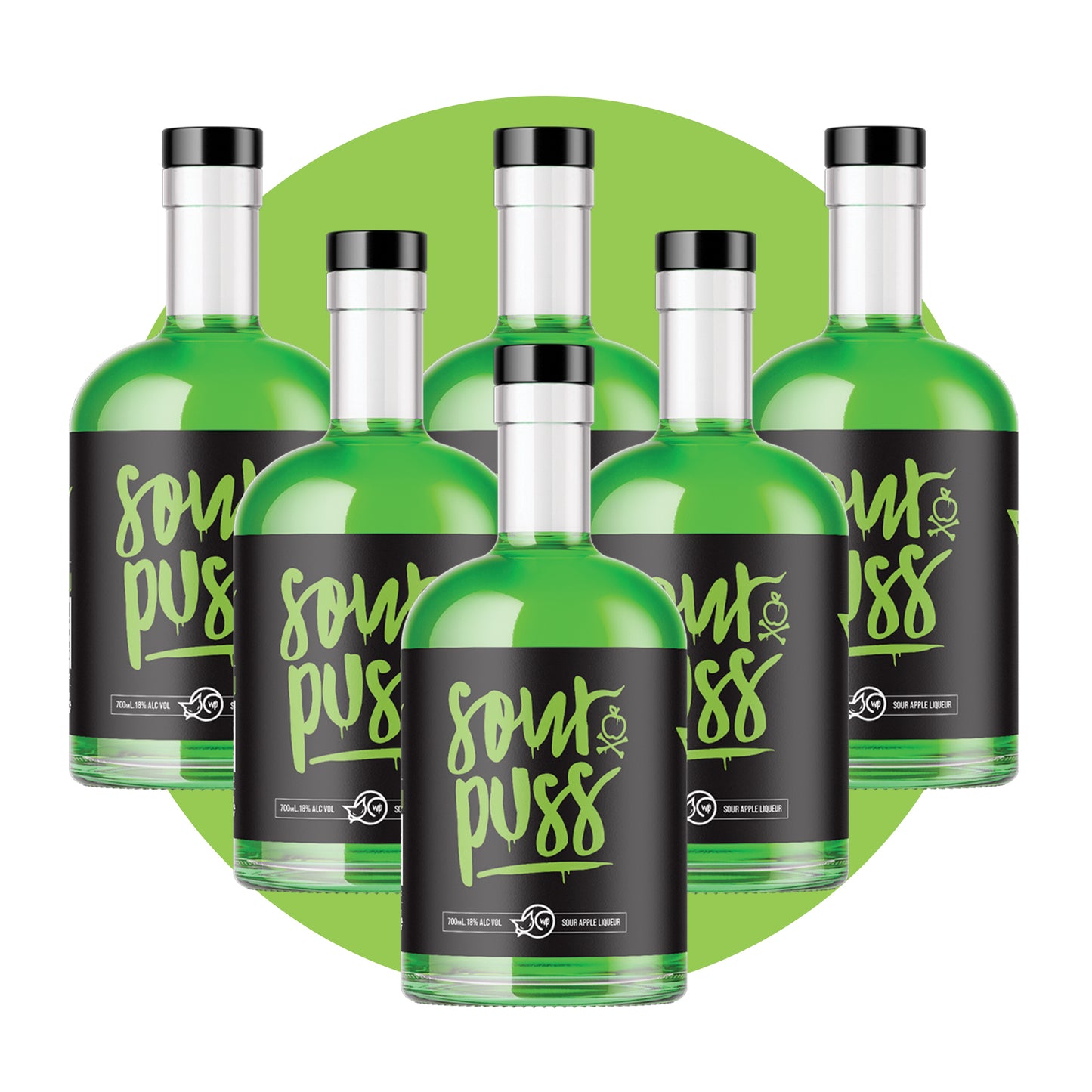 Sour Puss Apple 6-Pack 700ml - 80Proof