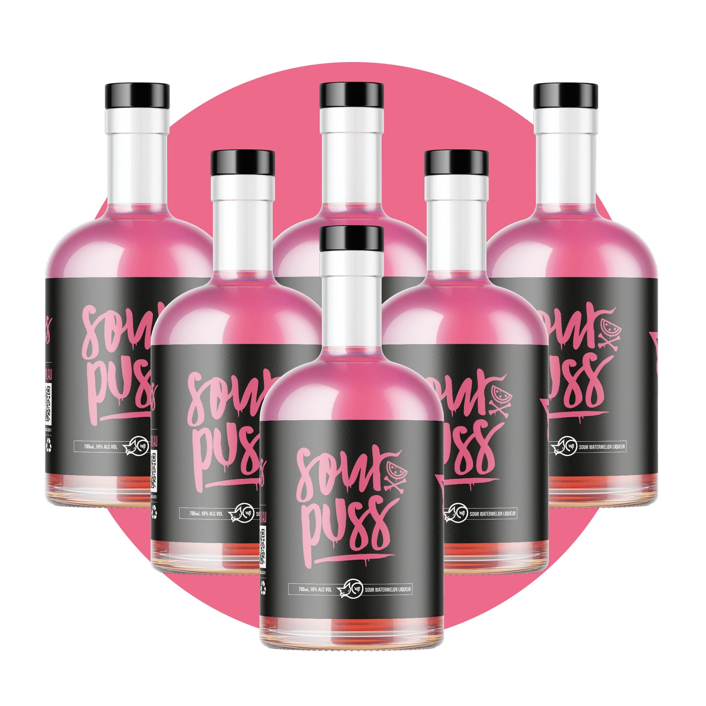 Sour Puss Watermelon 6-Pack 700ml - 80Proof