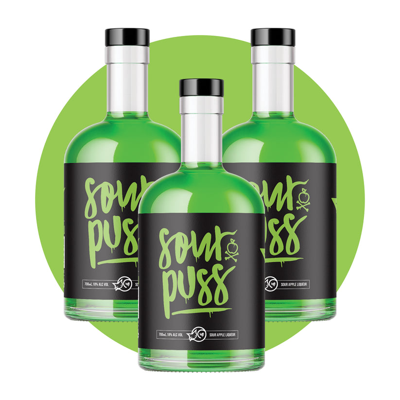 Sour Puss Apple 3Pack 700ml [+ BONUS AIR FRESHENERS] 80Proof online