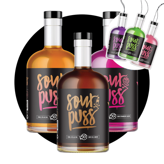3-Pack Sour Puss New Flavours 700ml [+ BONUS AIR FRESHENERS] - 80Proof 