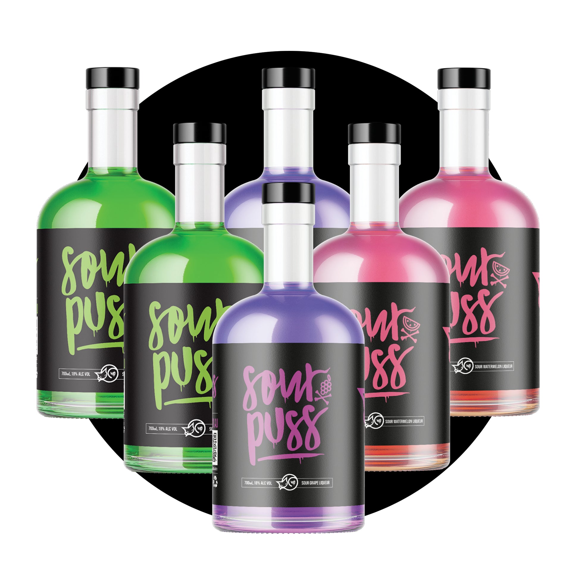 6 Pack Sour Puss Mix - 80Proof 