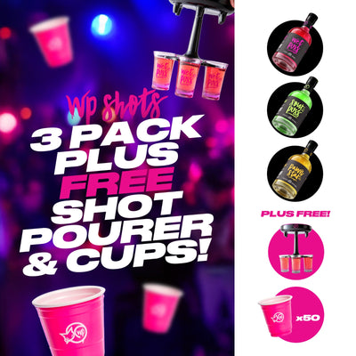 Mixed 3 Pack + Free Shot Pourer & Cups