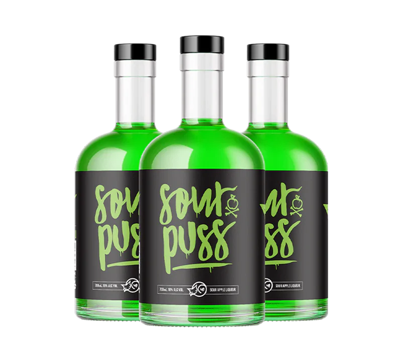 Sour Puss Apple 3 x 700ml - 80Proof 