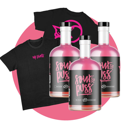 Sour Puss Watermelon 3 Pack + Free T Shirt - 80Proof 