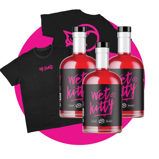 Wet Pussy 3 Pack + Free T-Shirt - 80Proof 