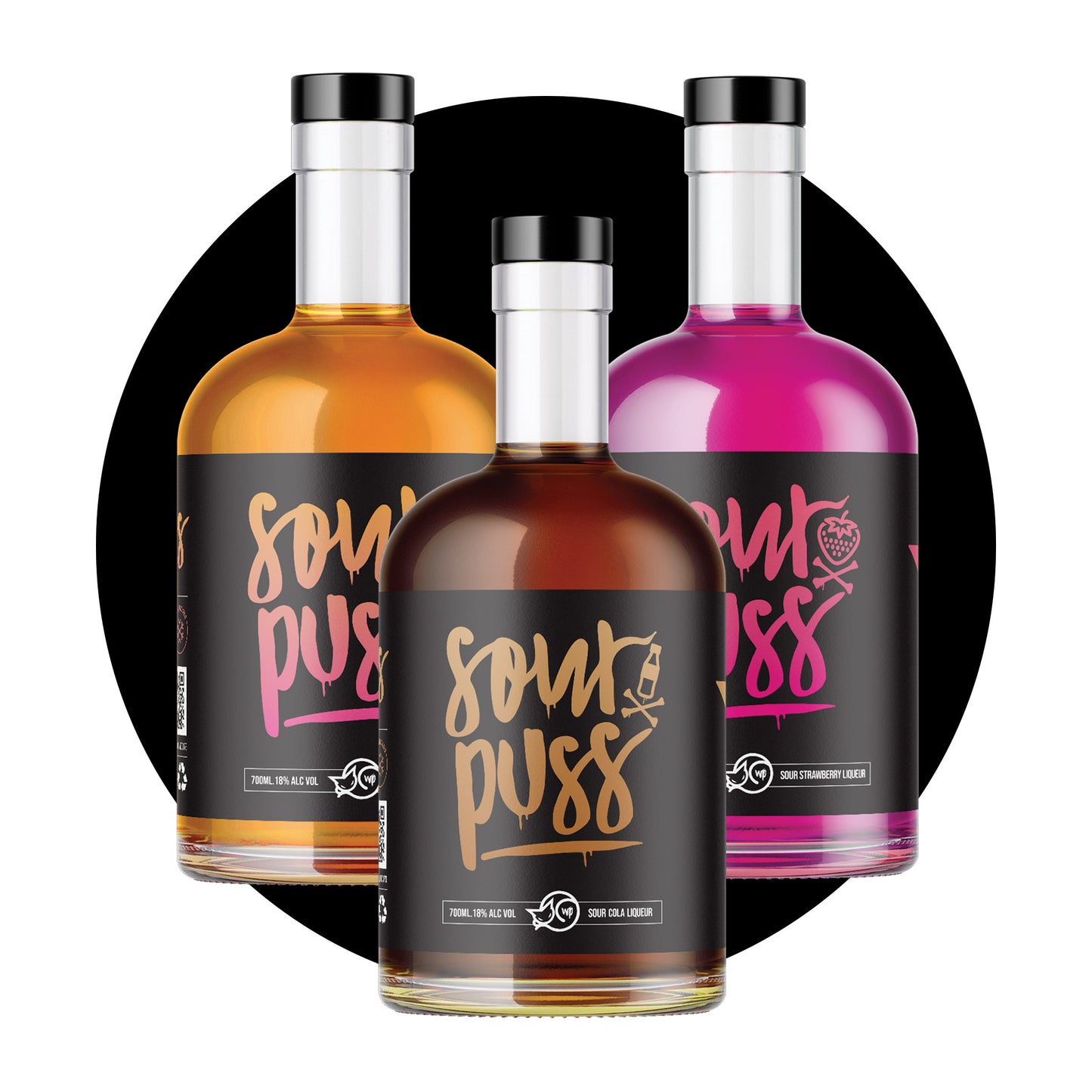 Sour Puss New Flavors 3 Pack - 80Proof 