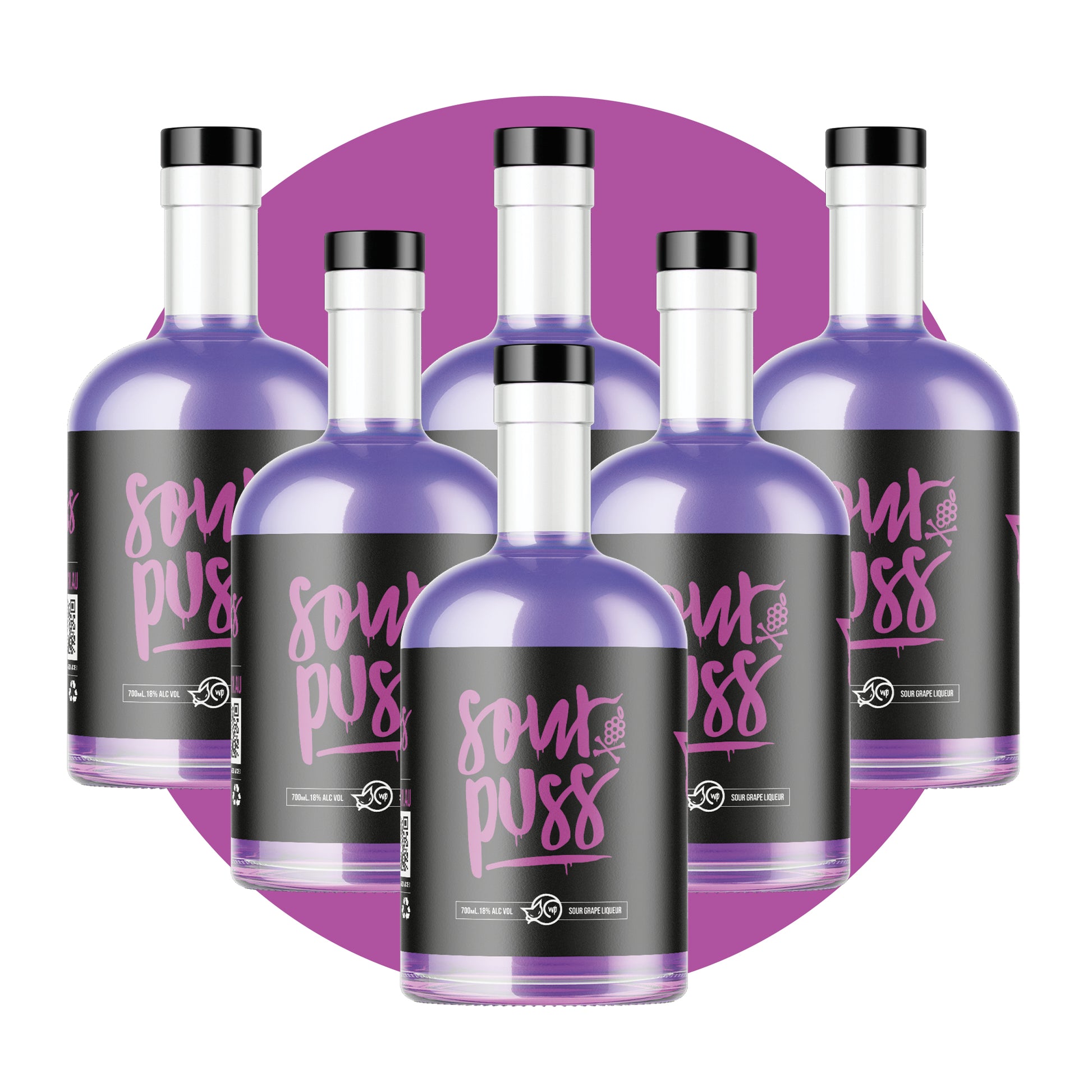 Sour Puss Grape 6-Pack 700ml - 80Proof 