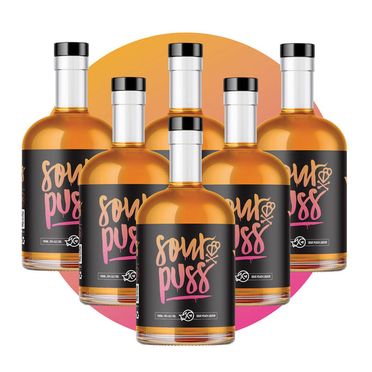 Sour Puss Peach 6-Pack 700ml - 80Proof 