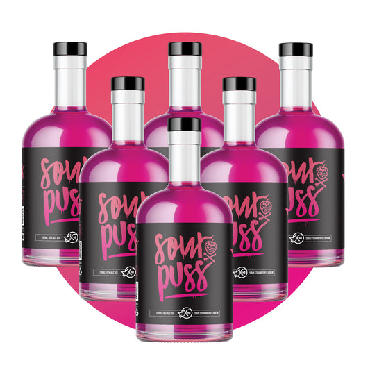 Sour Puss Strawberry 6-Pack 700ml - 80Proof 