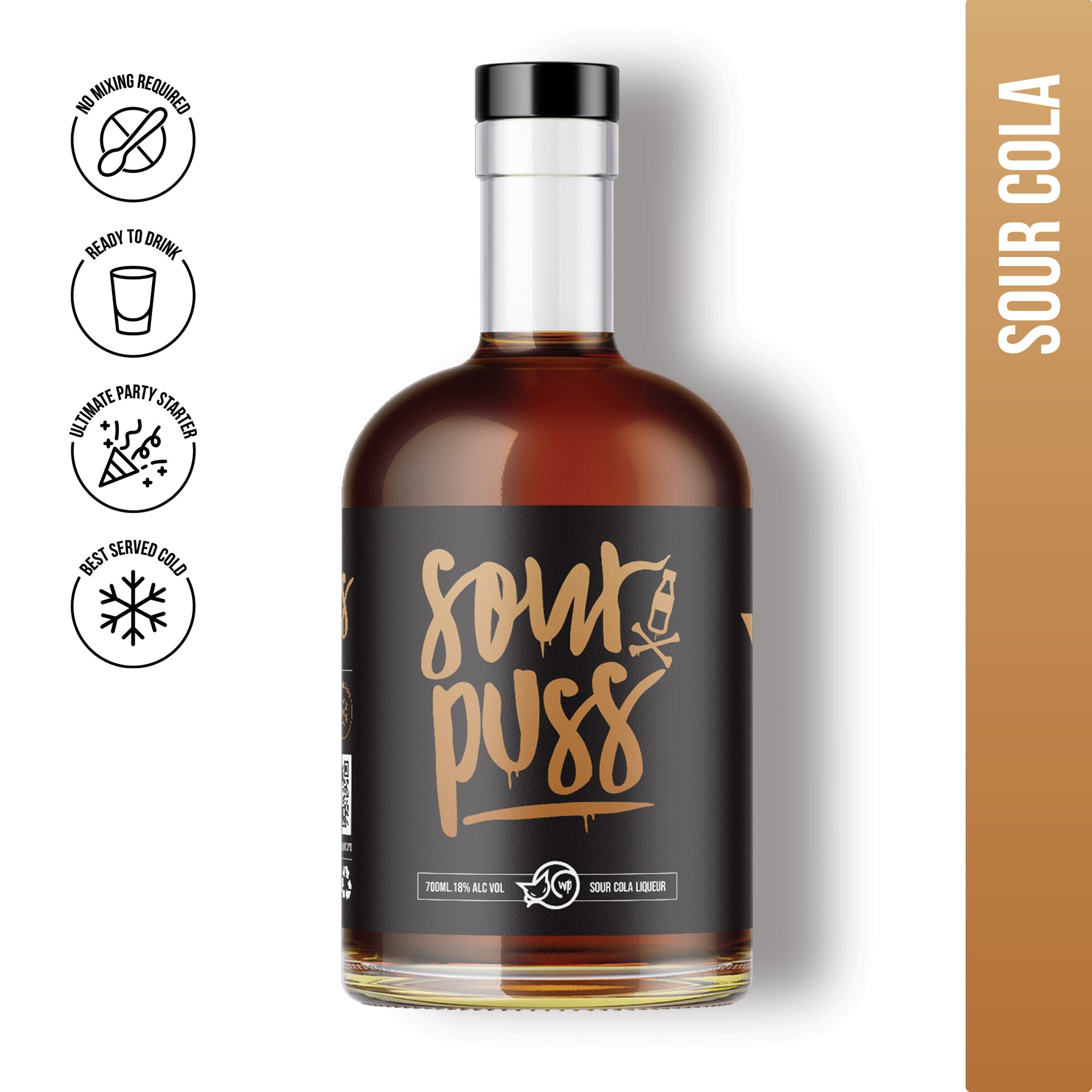 Sour Puss Cola 700ml - 80Proof 